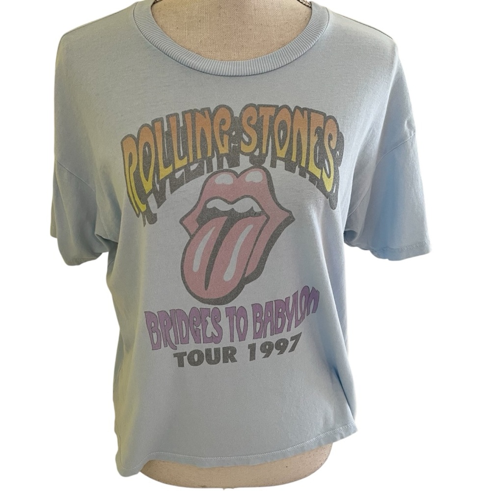 Tailgate Vintage Style Blue Rolling Stones Bridges to Babylon Tour T-Shirt